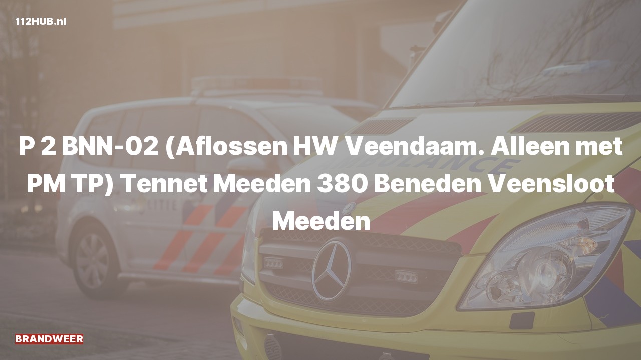 Deelafbeelding voor De brandweer is met gepaste spoed uitgerukt naar de Beneden Veensloot in Meeden