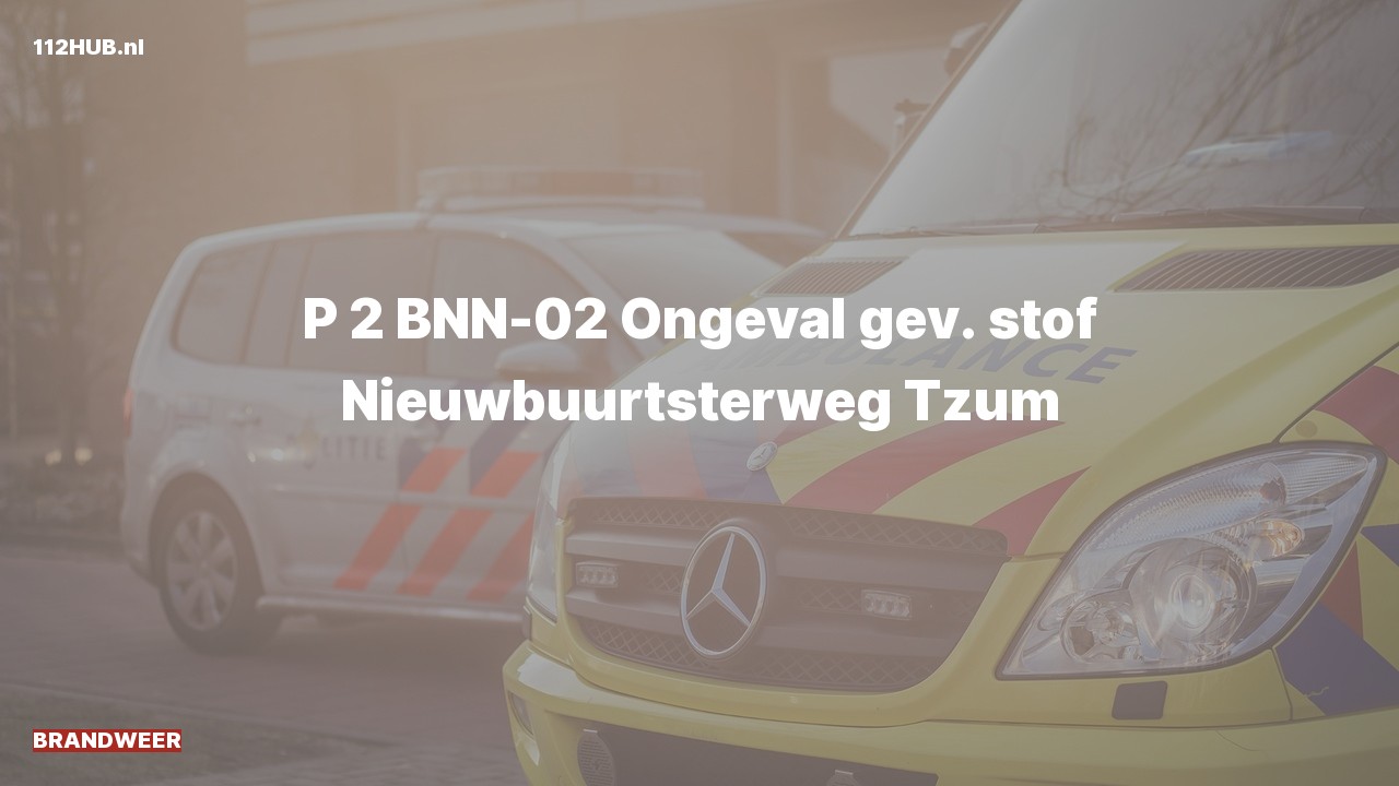 Deelafbeelding voor De brandweer is met gepaste spoed uitgerukt voor een ongeval naar de Nieuwbuurtsterweg in Tzum