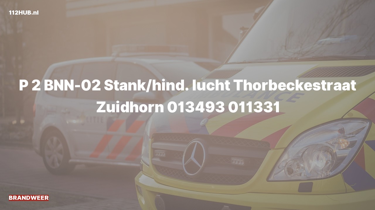 Deelafbeelding voor Brandweer met gepaste spoed voor stank of gaslucht naar de Thorbeckestraat in Zuidhorn.