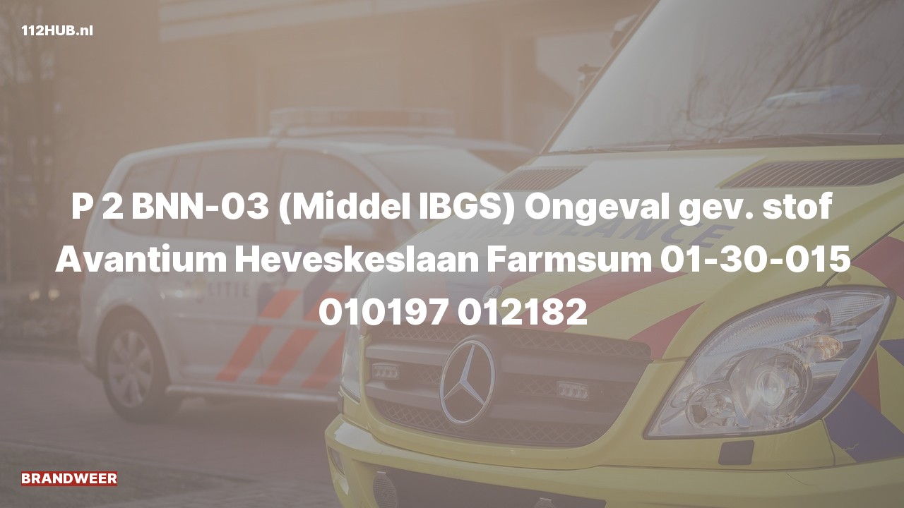 Deelafbeelding voor Brandweer met gepaste spoed naar de Heveskeslaan in Farmsum.