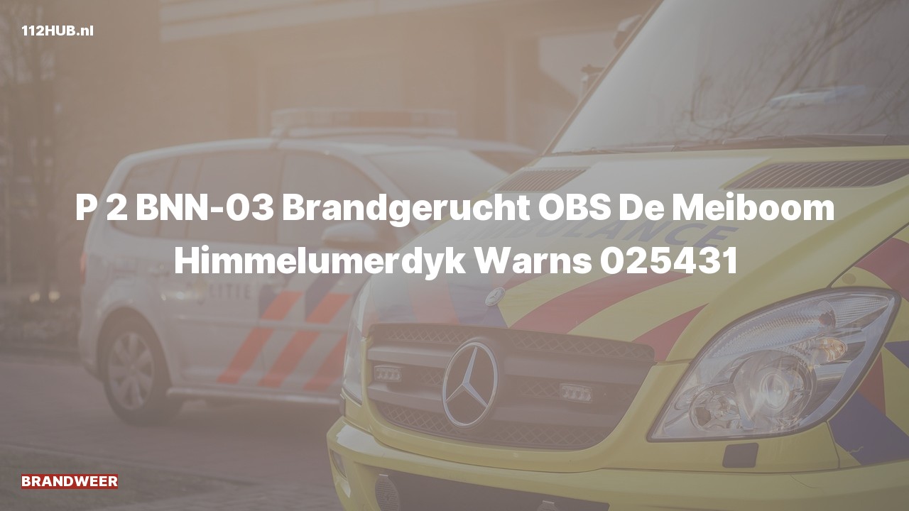 Deelafbeelding voor Brandweer met gepaste spoed voor brandgerucht naar de Himmelumerdyk in Warns.