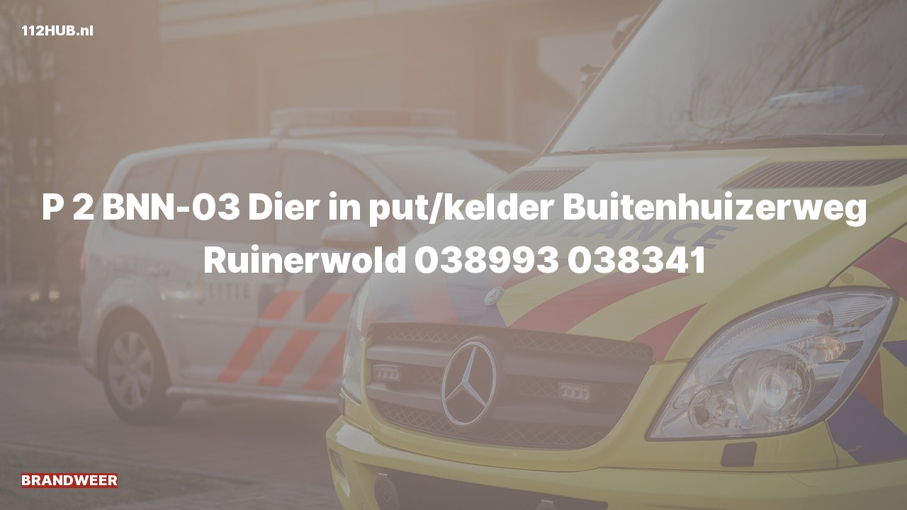 Deelafbeelding voor P2000-melding.