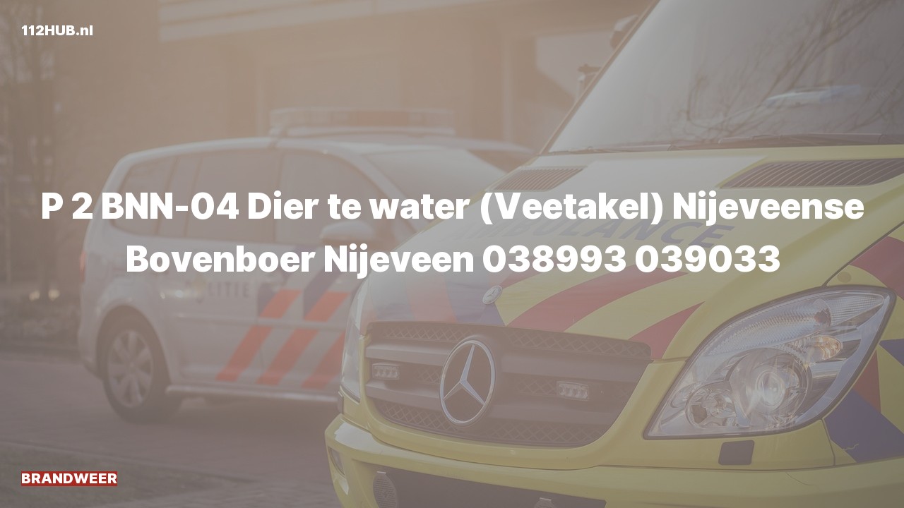 Deelafbeelding voor Brandweer met gepaste spoed naar de Nijeveense Bovenboer in Nijeveen.