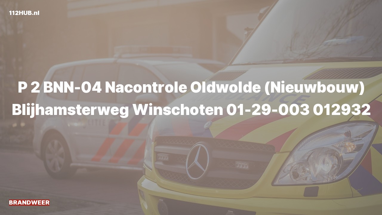 Deelafbeelding voor Brandweer met gepaste spoed naar de Blijhamsterweg in Winschoten.