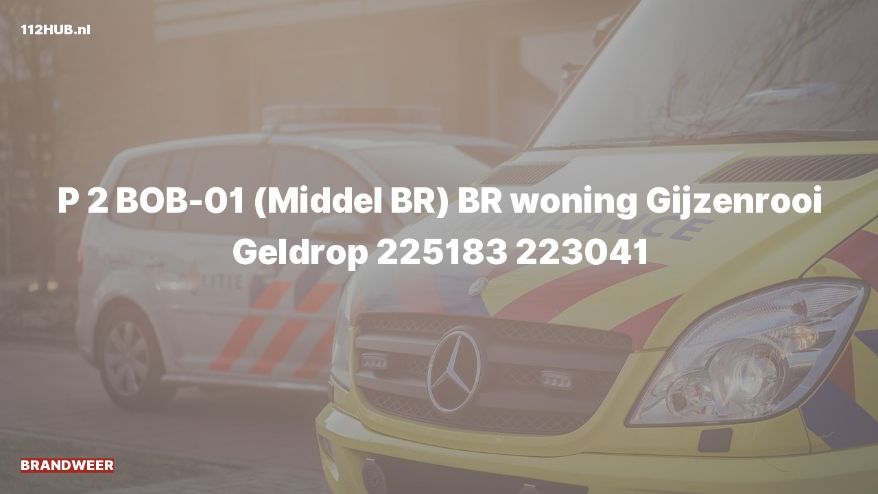 Deelafbeelding voor P2000-melding voor brand in woning.