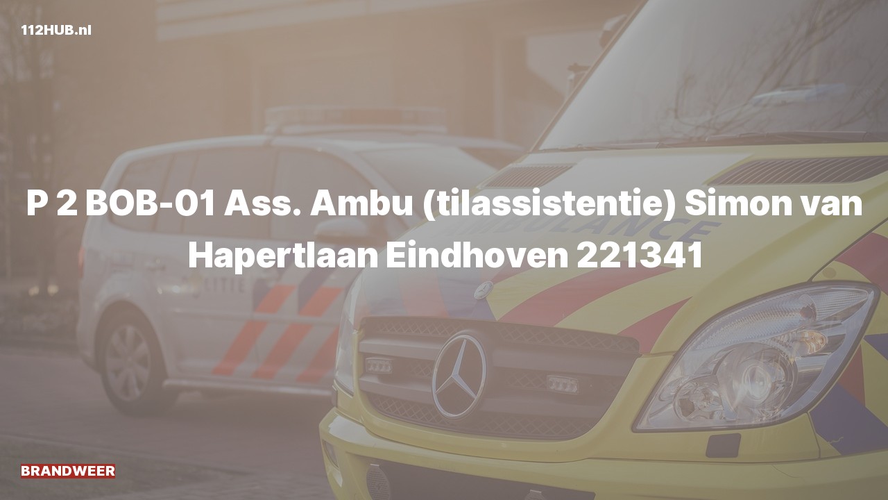 Deelafbeelding voor De brandweer is met gepaste spoed uitgerukt voor ambulance-assistentie naar de Simon van Hapertlaan in Eindhoven