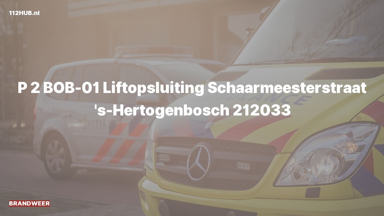 Deelafbeelding voor Brandweer met gepaste spoed naar de Schaarmeesterstraat in 's-Hertogenbosch.