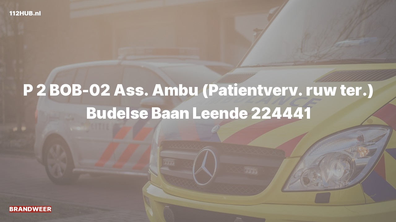 Deelafbeelding voor De brandweer is met gepaste spoed uitgerukt voor ambulance-assistentie naar de Budelse Baan in Leende