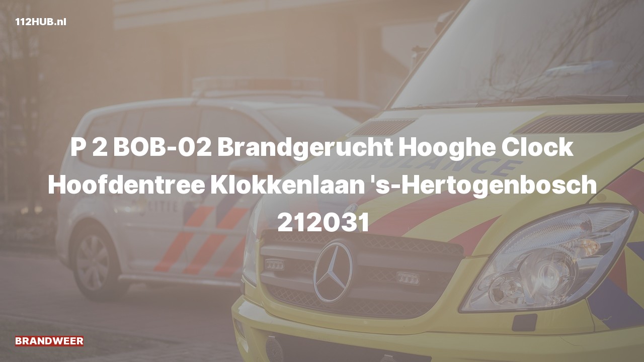 Deelafbeelding voor Brandweer met gepaste spoed voor brandgerucht naar de Klokkenlaan in 's-Hertogenbosch.