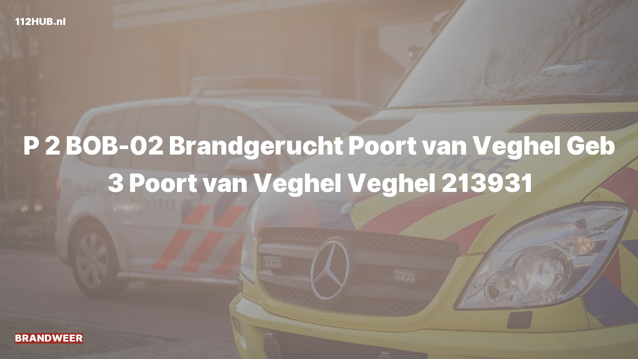 Deelafbeelding voor Brandweer met gepaste spoed voor brandgerucht naar de Poort van Veghel in Veghel.