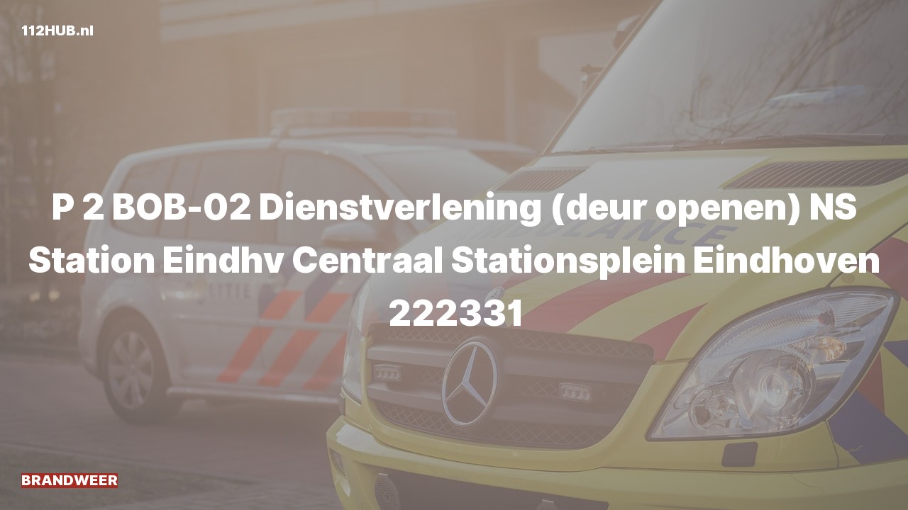 Deelafbeelding voor De brandweer is met gepaste spoed uitgerukt naar de Stationsplein in Eindhoven