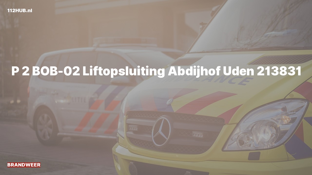 Deelafbeelding voor Brandweer met gepaste spoed naar de Abdijhof in Uden.