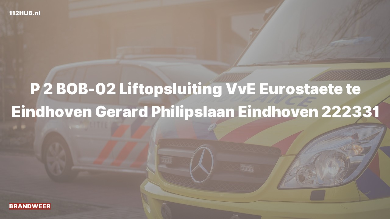 Deelafbeelding voor Brandweer met gepaste spoed naar de Gerard Philipslaan in Eindhoven.