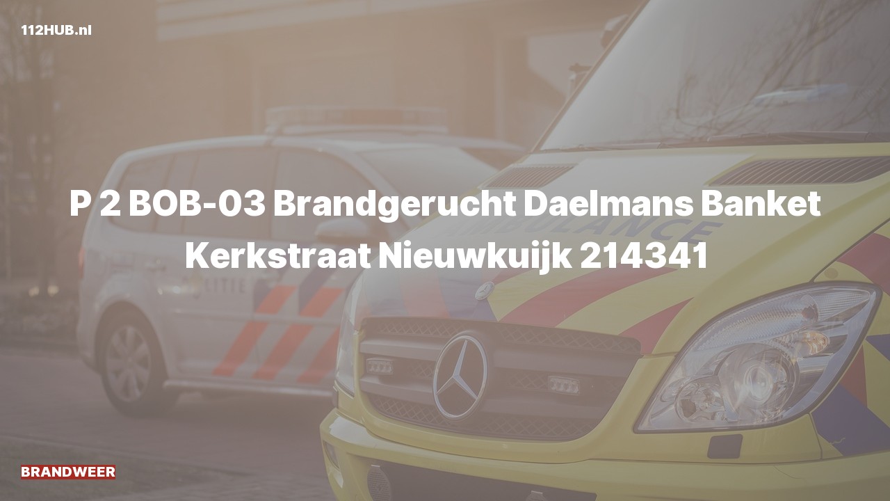 Deelafbeelding voor Brandweer met gepaste spoed voor brandgerucht naar de Kerkstraat in Nieuwkuijk.