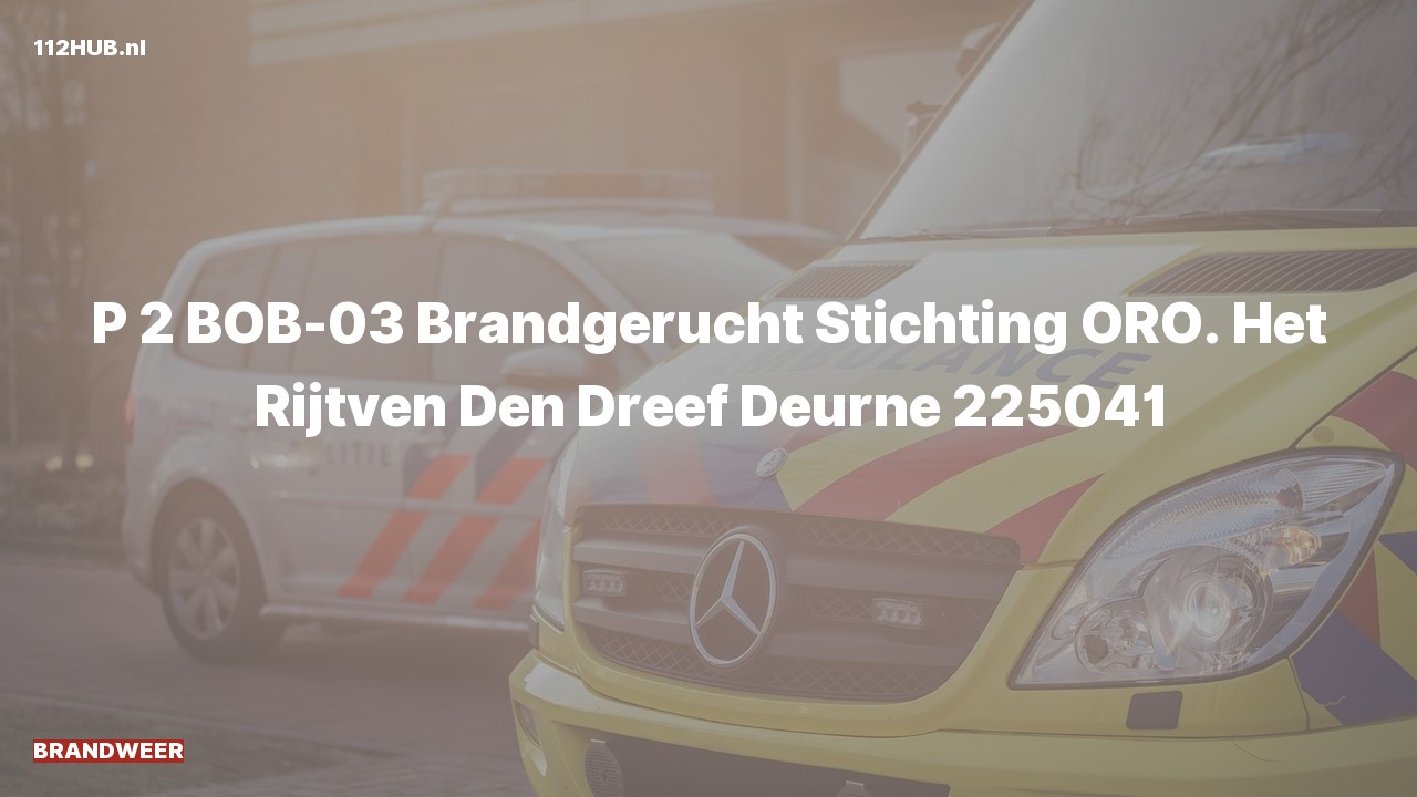 Deelafbeelding voor Brandweer met gepaste spoed voor brandgerucht naar de Rijtven in Deurne.
