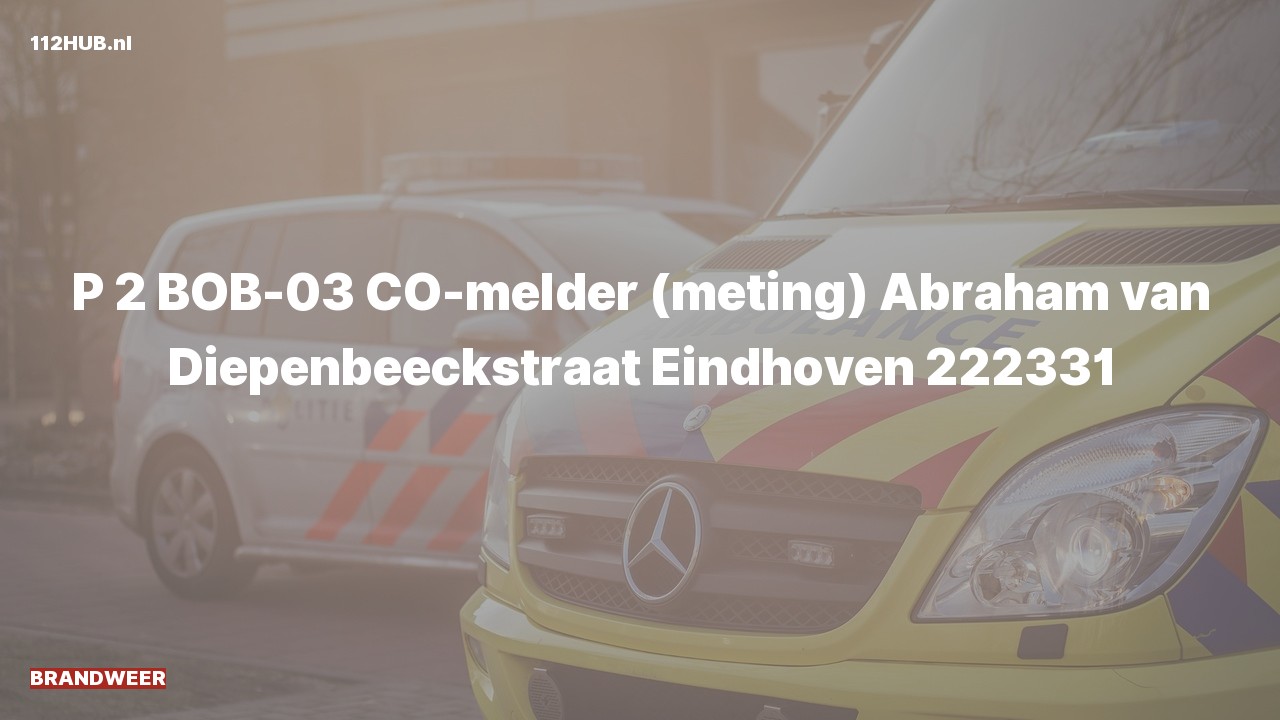 Deelafbeelding voor Brandweer met gepaste spoed voor CO-melder naar de Abraham van Diepenbeeckstraat in Eindhoven.