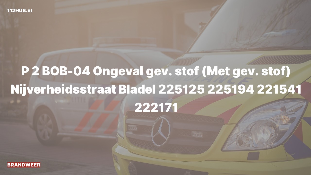 Deelafbeelding voor Brandweer met gepaste spoed naar de Nijverheidsstraat in Bladel.
