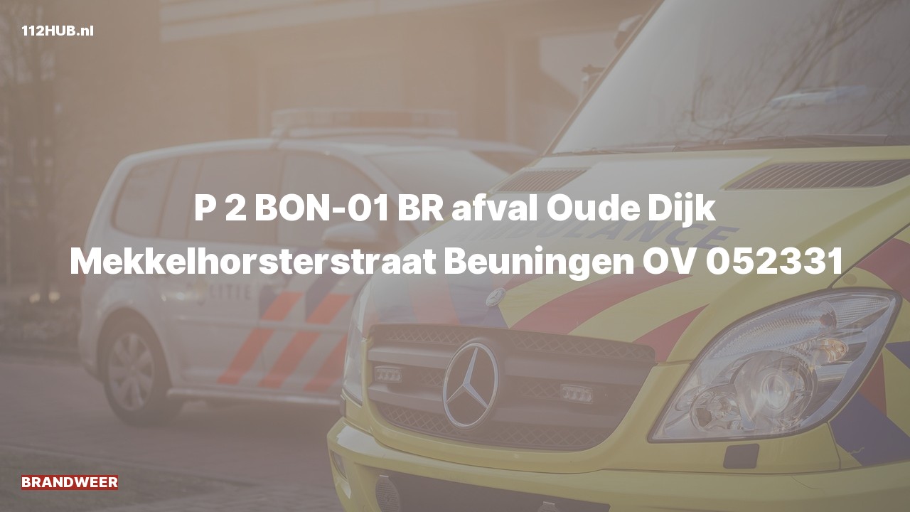 Deelafbeelding voor Brandweer met gepaste spoed naar de Mekkelhorsterstraat in Beuningen.