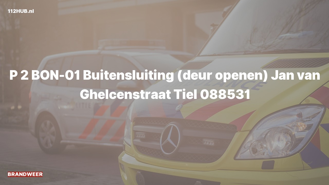 Deelafbeelding voor De brandweer is met gepaste spoed uitgerukt naar de Jan van Ghelcenstraat in Tiel