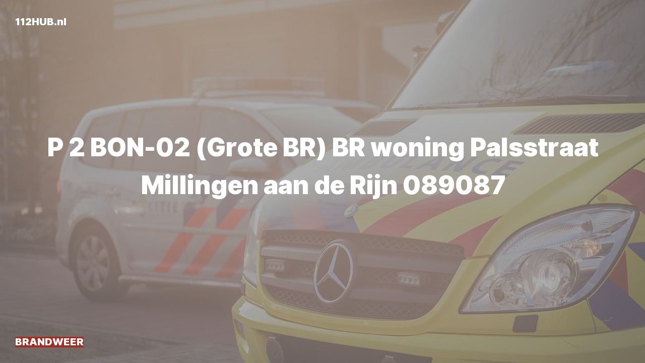 Deelafbeelding voor Brandweer met gepaste spoed voor brand in woning naar de Palsstraat in Millingen aan de Rijn.