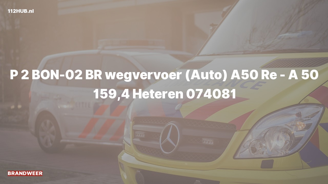 Deelafbeelding voor P2000-melding.