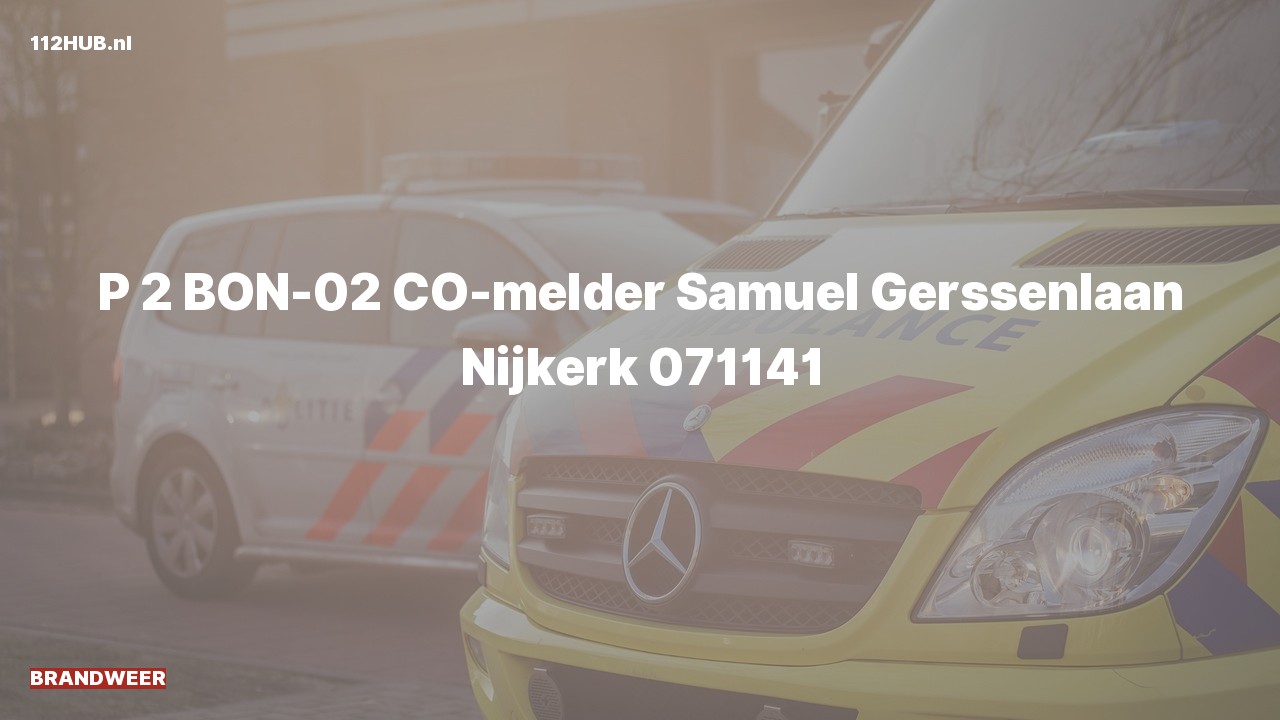 Deelafbeelding voor De brandweer is met gepaste spoed uitgerukt voor een CO-melder naar de Samuel Gerssenlaan in Nijkerk