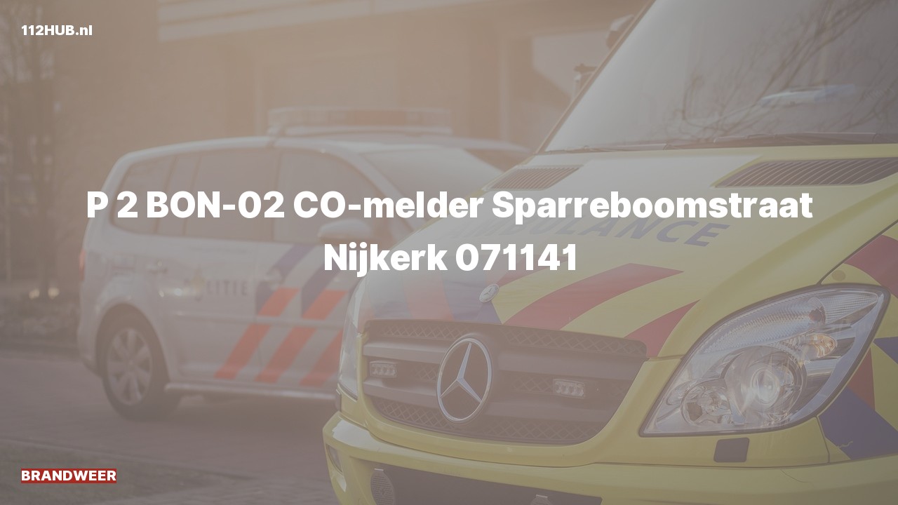 Deelafbeelding voor Brandweer met gepaste spoed voor CO-melder naar de Sparreboomstraat in Nijkerk.