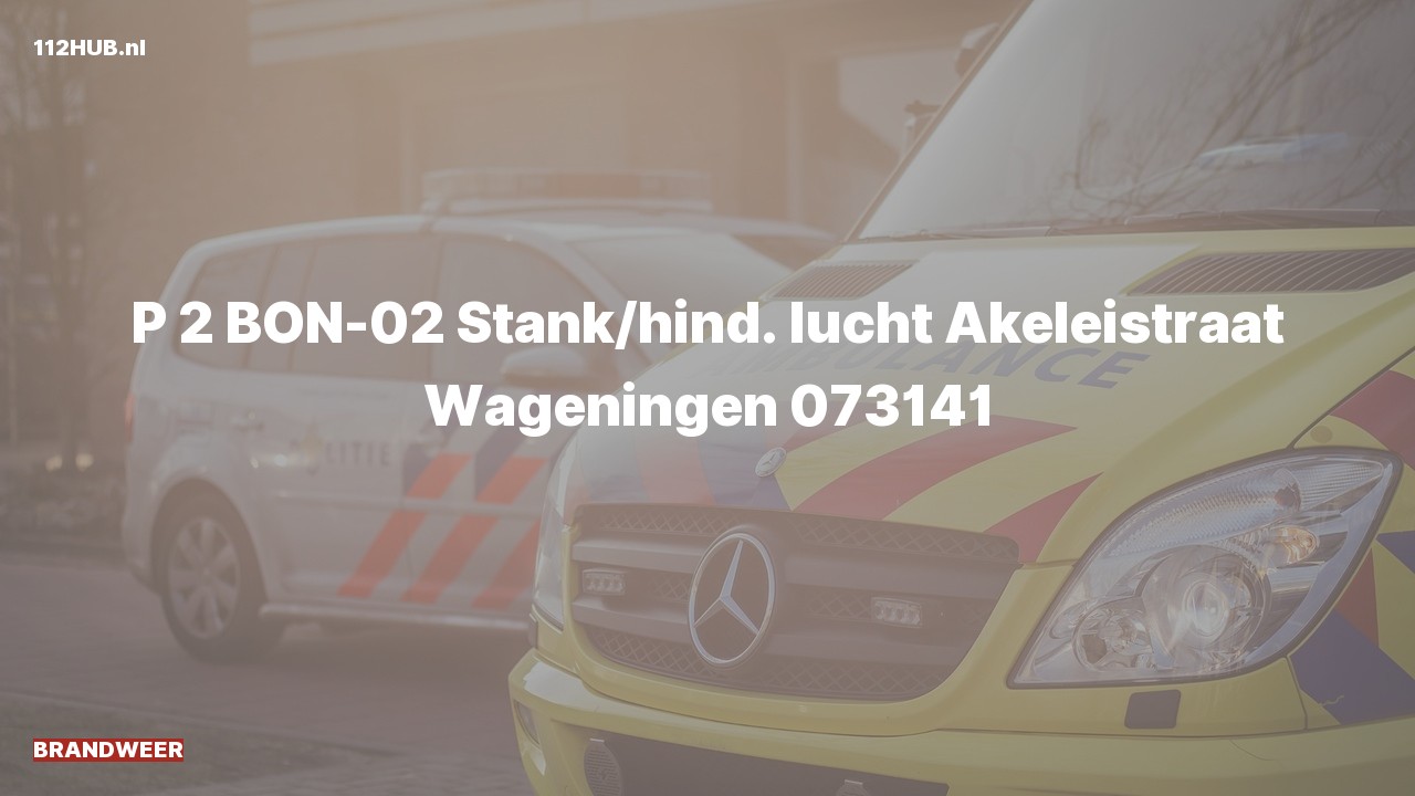 Deelafbeelding voor De brandweer is met gepaste spoed uitgerukt voor stank of gaslucht naar de Akeleistraat in Wageningen