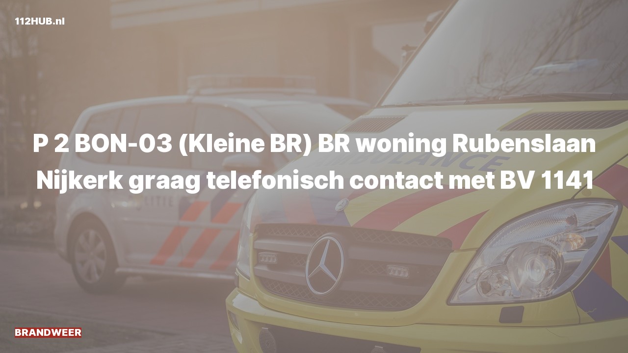 Deelafbeelding voor Brandweer met gepaste spoed voor brand in woning naar de Rubenslaan in Nijkerk.