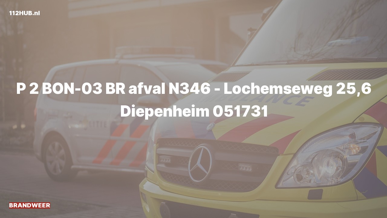 Deelafbeelding voor De brandweer is met gepaste spoed uitgerukt voor een brand op de N346 bij hectometerpaaltje 25.6