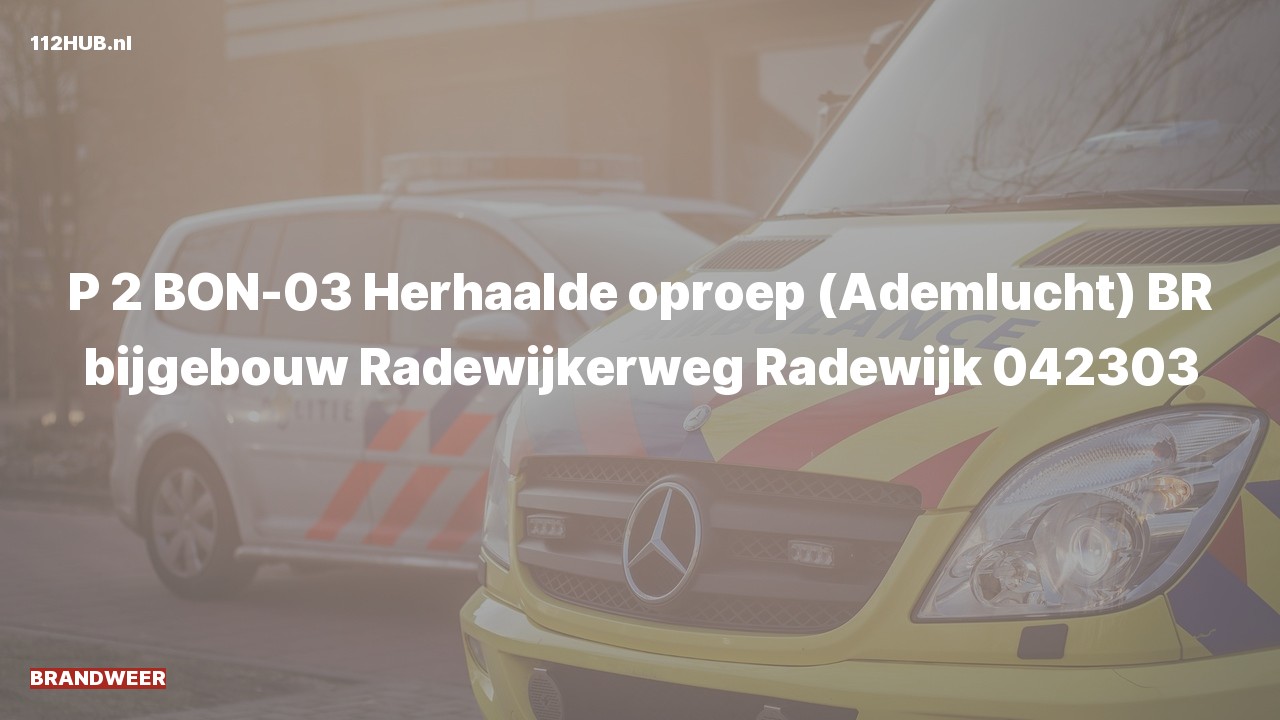 Deelafbeelding voor P2000-melding.