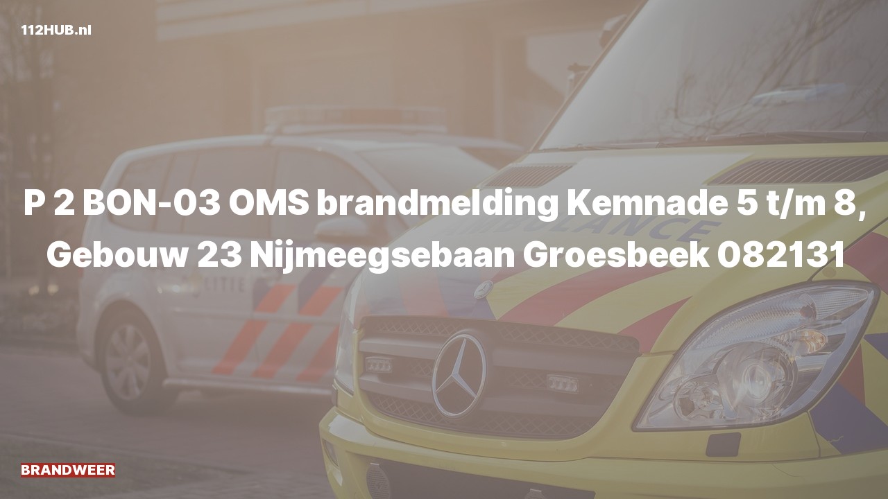 Deelafbeelding voor Brandweer met gepaste spoed voor automatische brandmelding naar de Nijmeegsebaan in Groesbeek.