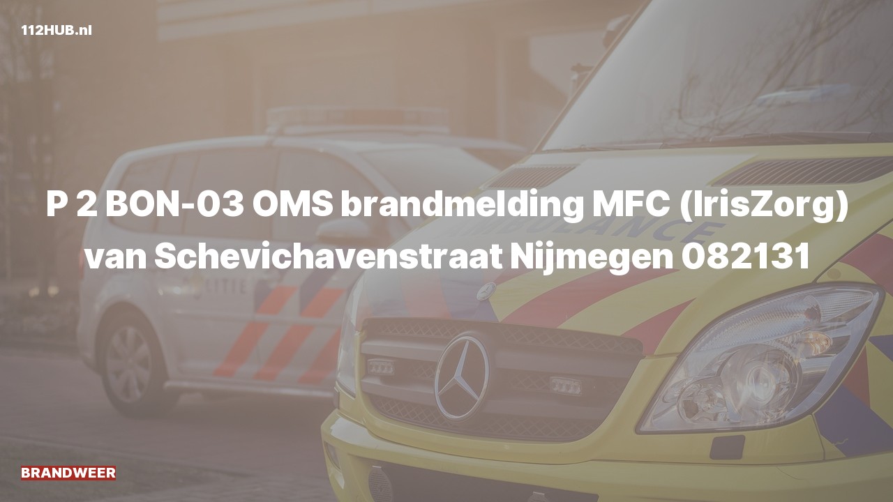 Deelafbeelding voor Brandweer met gepaste spoed voor automatische brandmelding naar de van Schevichavenstraat in Nijmegen.