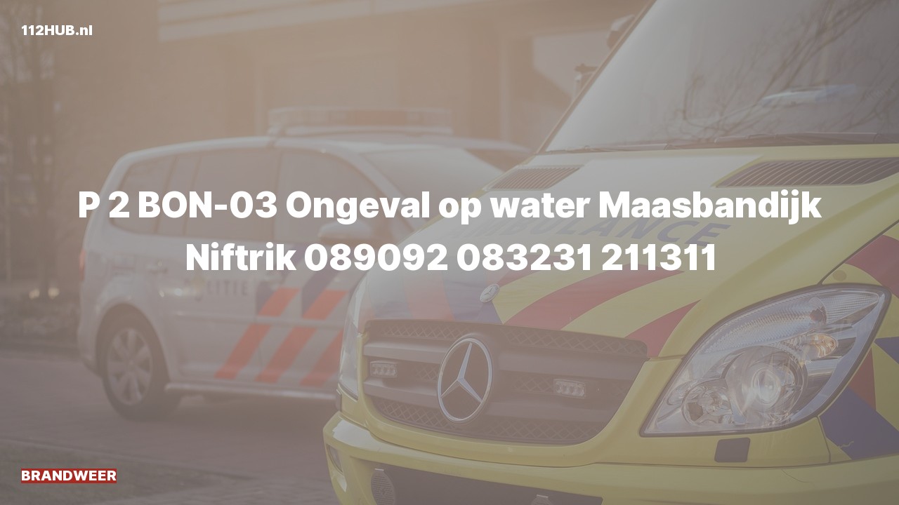 Deelafbeelding voor Brandweer met gepaste spoed naar de Maasbandijk in Niftrik.