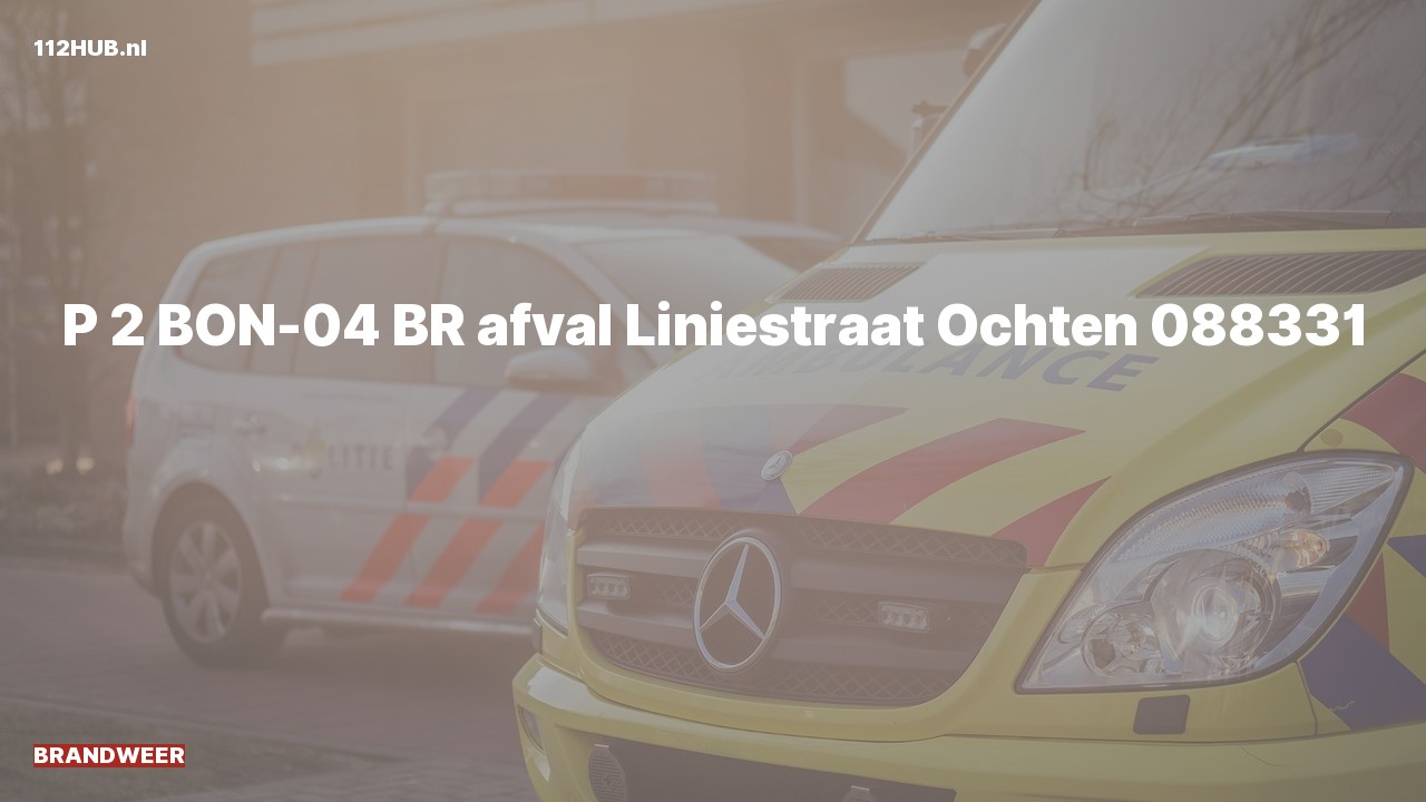Deelafbeelding voor Brandweer met gepaste spoed naar de Liniestraat in Ochten.
