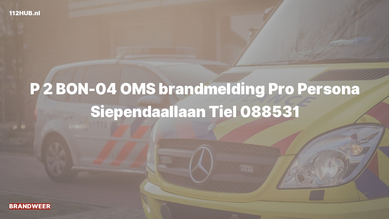Deelafbeelding voor Brandweer met gepaste spoed voor automatische brandmelding naar de Siependaallaan in Tiel.