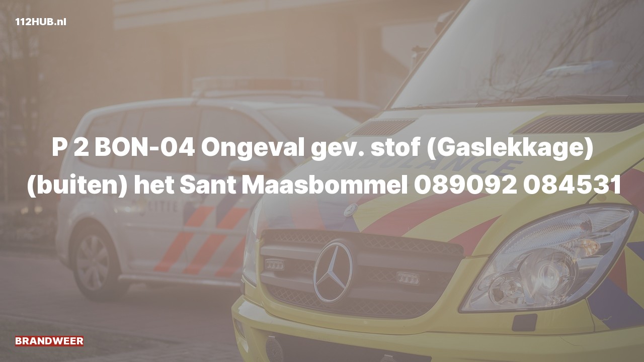 Deelafbeelding voor P2000-melding.
