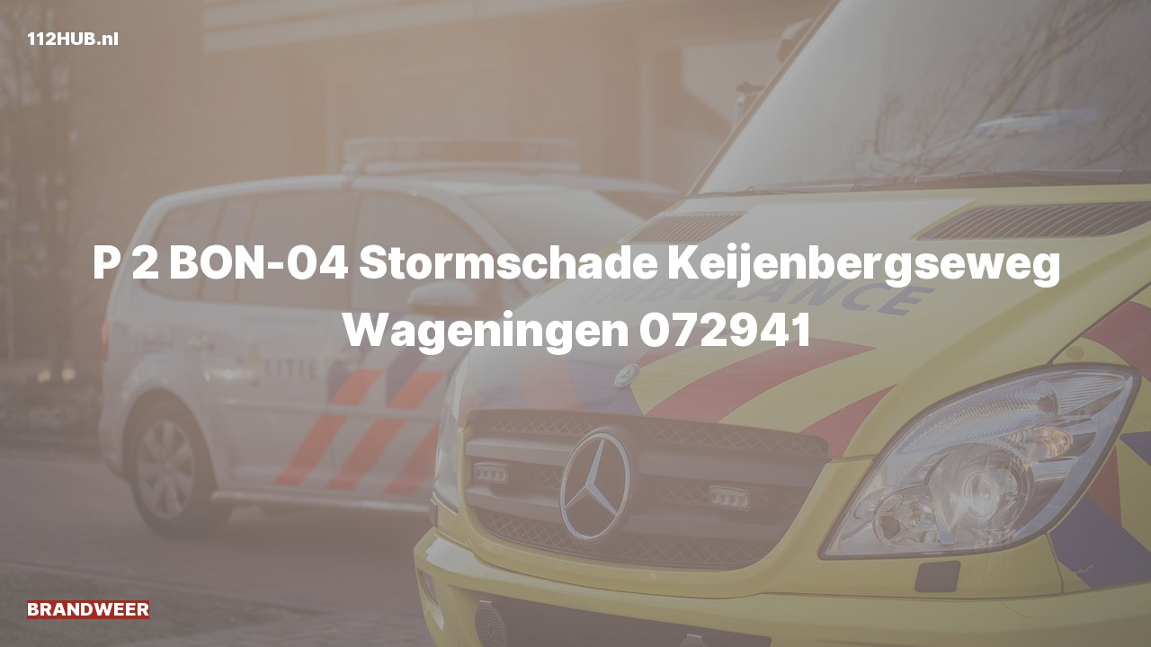 Deelafbeelding voor Brandweer met gepaste spoed naar de Keijenbergseweg in Wageningen.