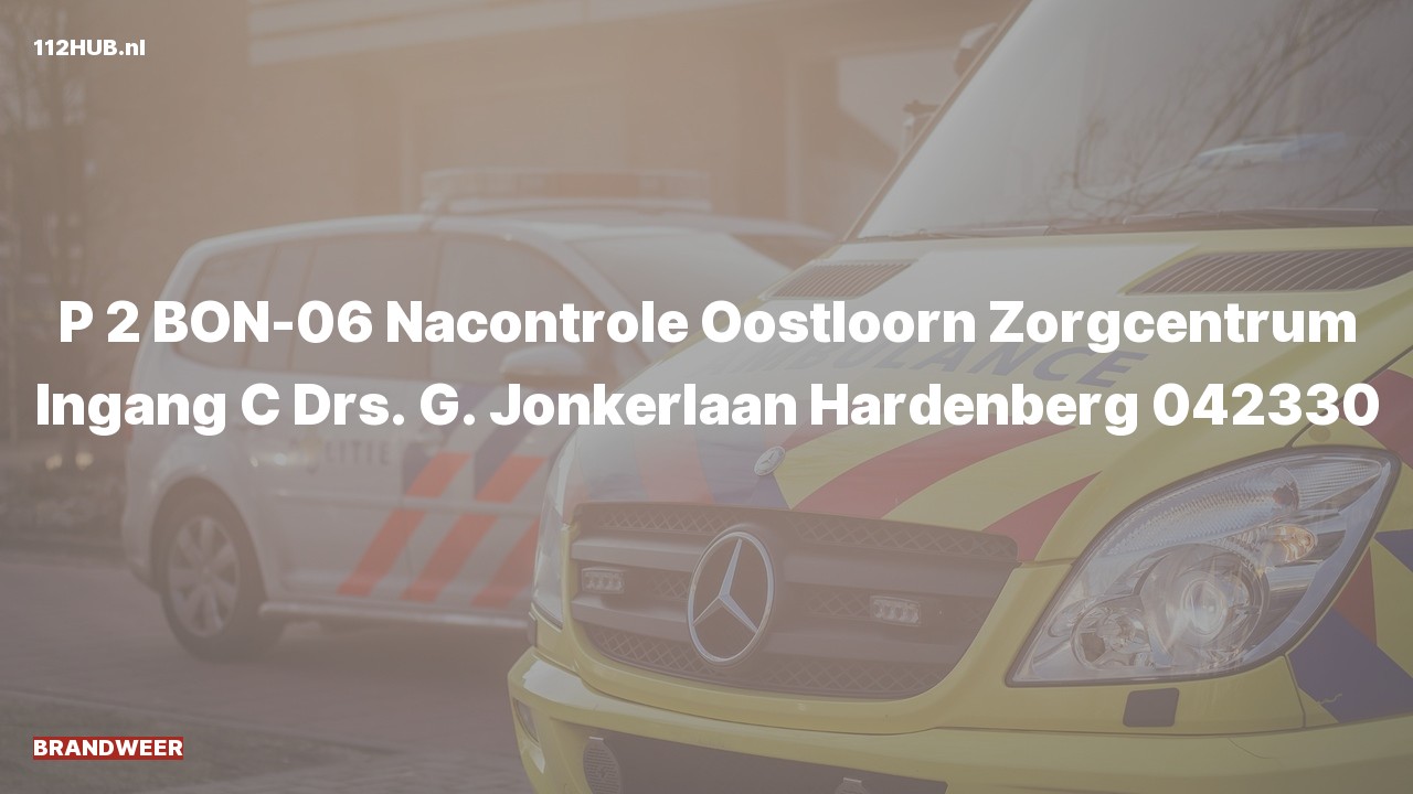 Deelafbeelding voor Brandweer met gepaste spoed naar de Drs. G. Jonkerlaan in Hardenberg.