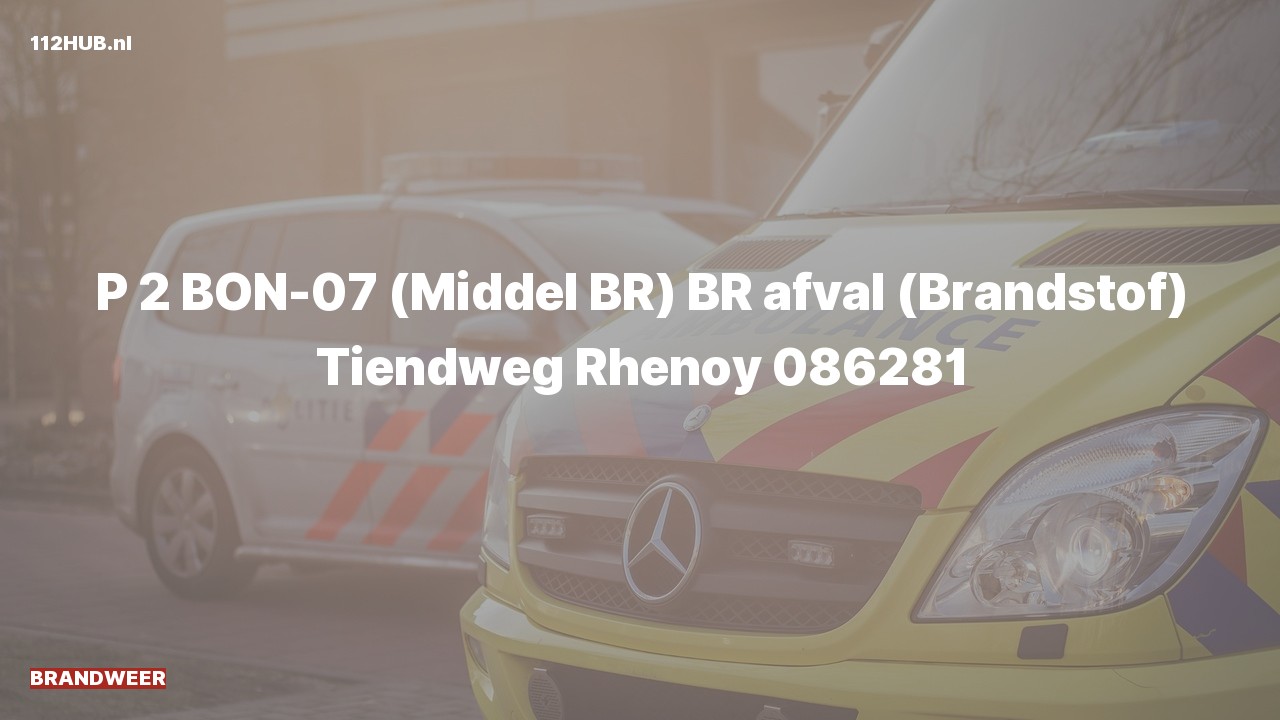 Deelafbeelding voor P2000-melding.