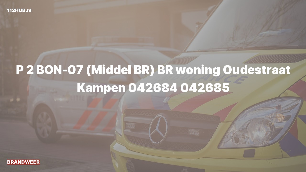 Deelafbeelding voor Brandweer met gepaste spoed voor brand in woning naar de Oudestraat in Kampen.