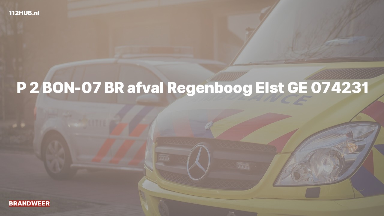 Deelafbeelding voor Brandweer met gepaste spoed naar de Regenboog in Elst.
