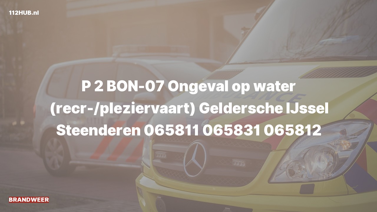Deelafbeelding voor P2000-melding.