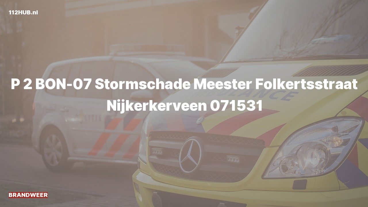 Deelafbeelding voor Brandweer met gepaste spoed naar de Meester Folkertsstraat in Nijkerkerveen.
