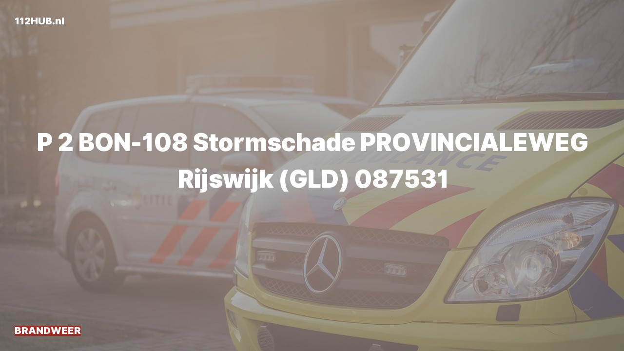 Deelafbeelding voor Brandweer met gepaste spoed naar de Provincialeweg in Rijswijk (GLD).