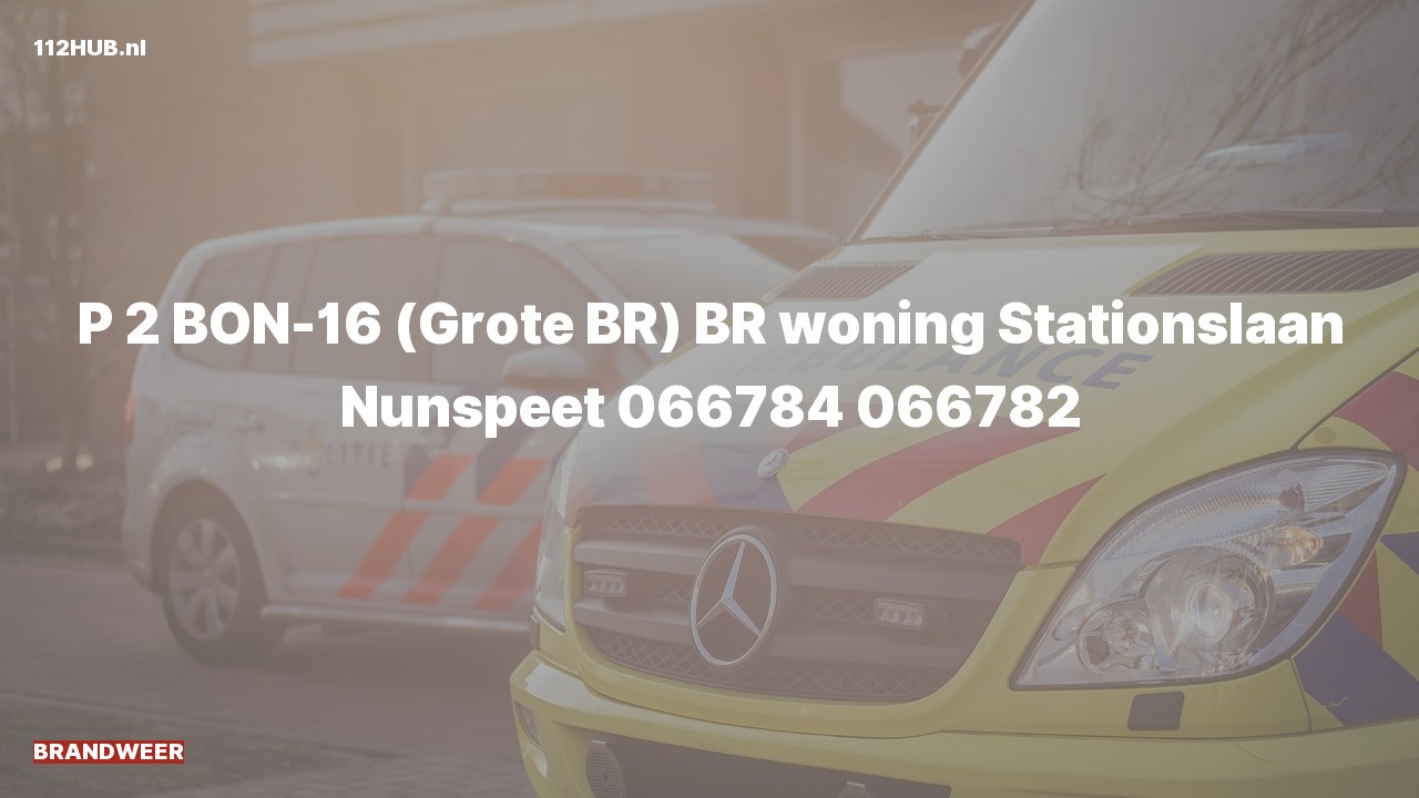 Deelafbeelding voor Brandweer met gepaste spoed voor brand in woning naar de Stationslaan in Nunspeet.