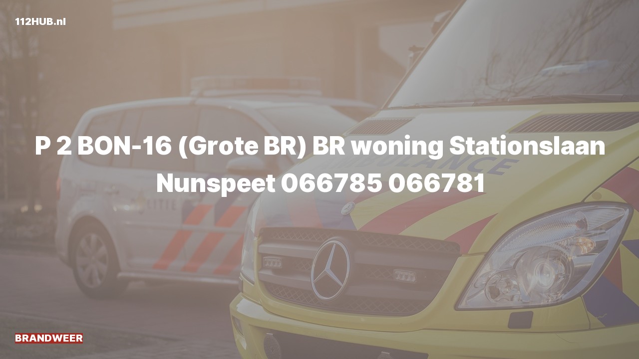 Deelafbeelding voor Brandweer met gepaste spoed voor brand in woning naar de Stationslaan in Nunspeet.
