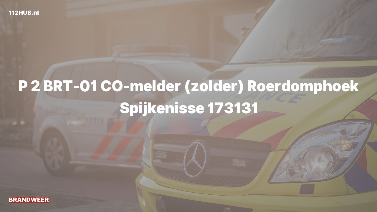 Deelafbeelding voor Brandweer met gepaste spoed voor CO-melder naar de Roerdomphoek in Spijkenisse.