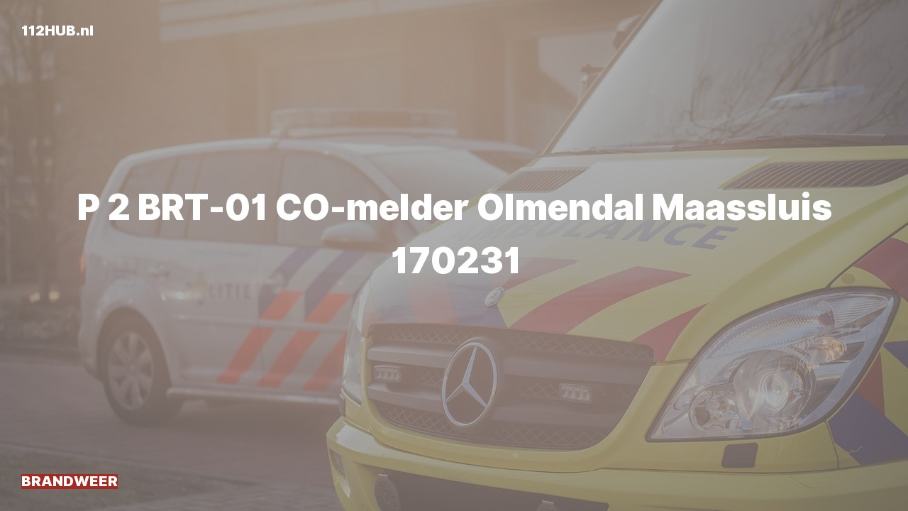 Deelafbeelding voor P2000-melding voor CO-melder.