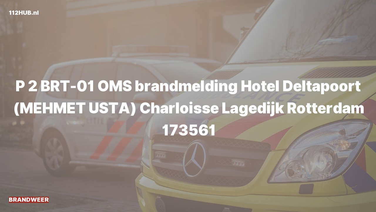 Deelafbeelding voor De brandweer is met gepaste spoed uitgerukt voor een automatische brandmelding naar de Charloisse Lagedijk in Rotterdam